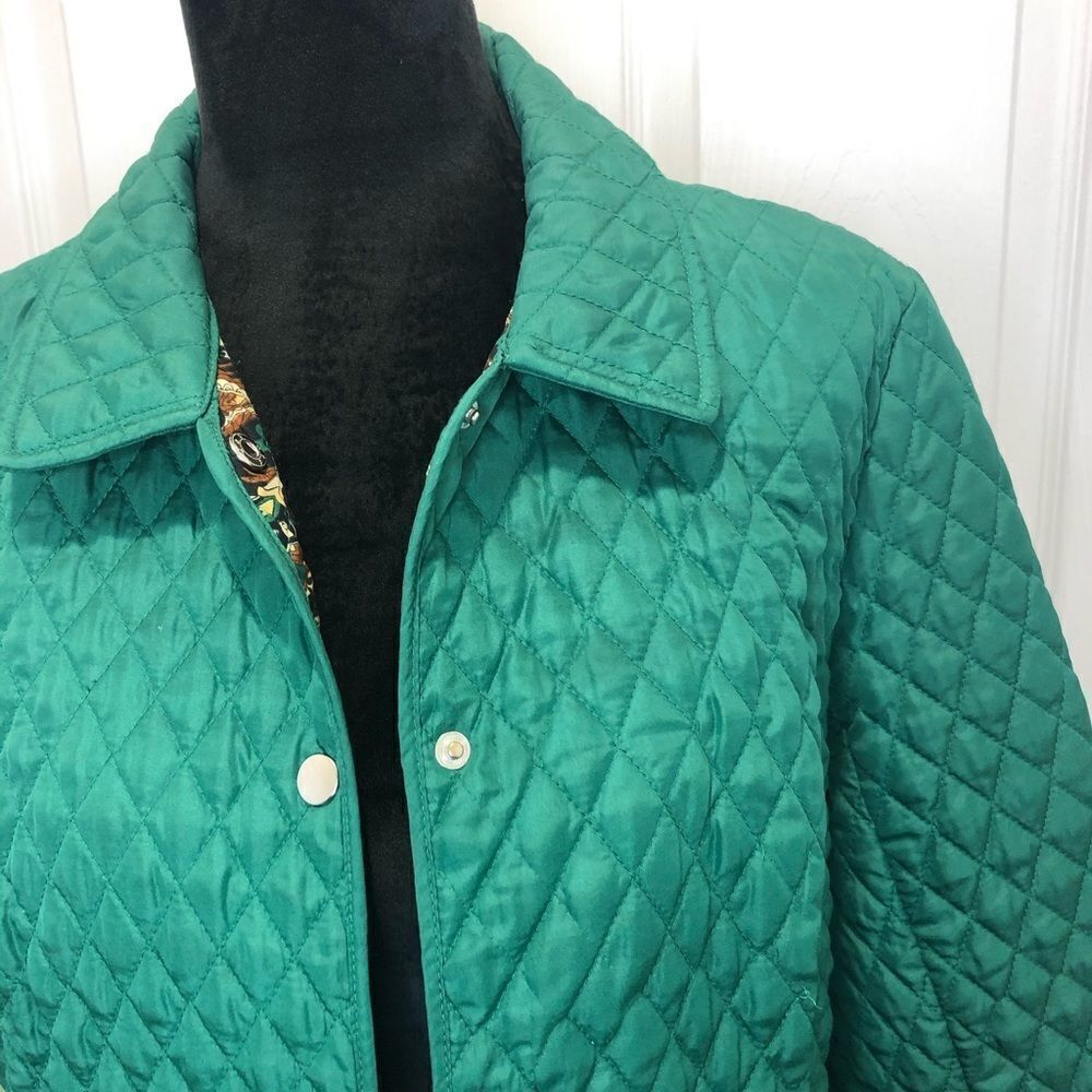 Briggs New York green lined snap front jacket - Picture 2 of 11